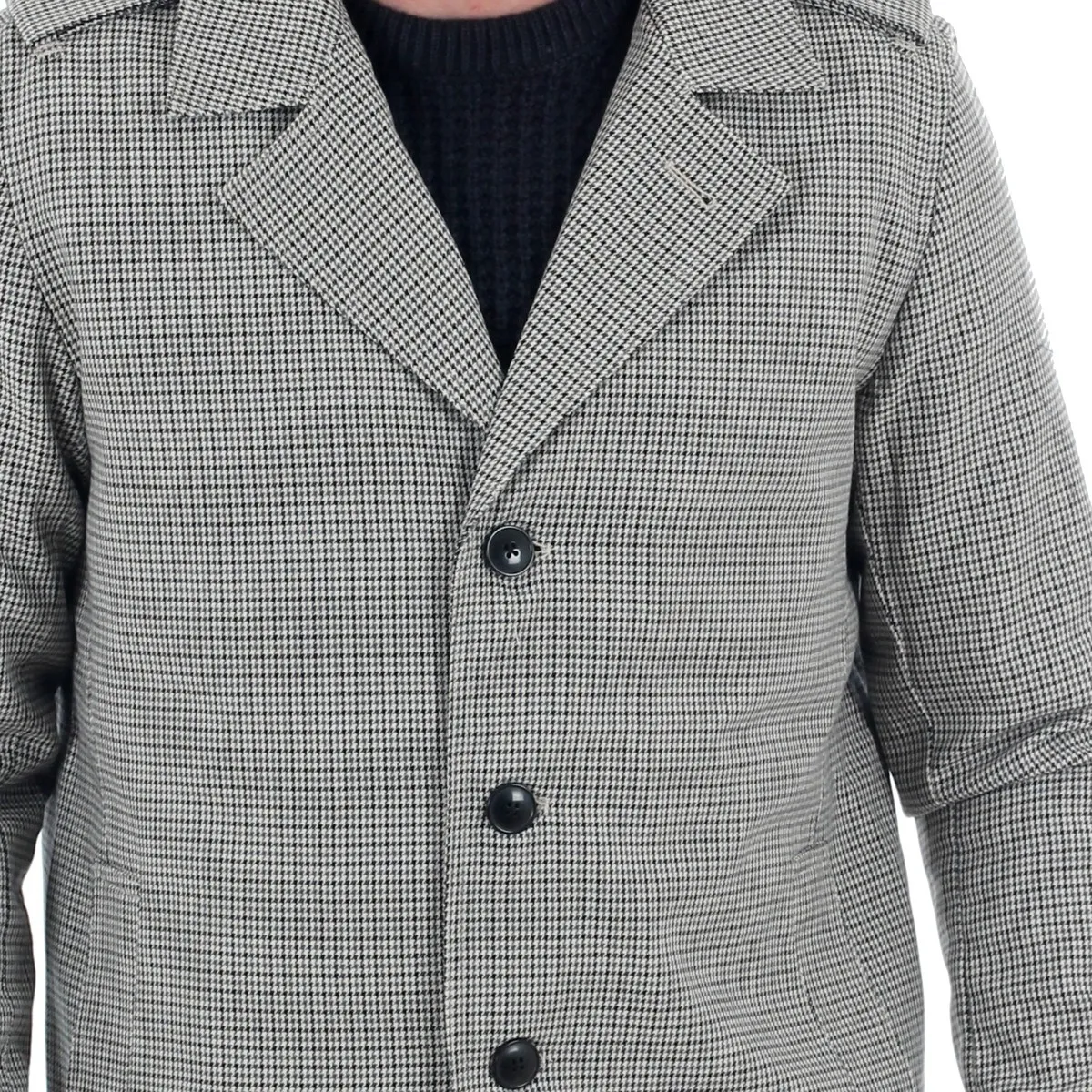 12152575 JPRDAVE CHECK TRENCHCOAT DARK SLATE