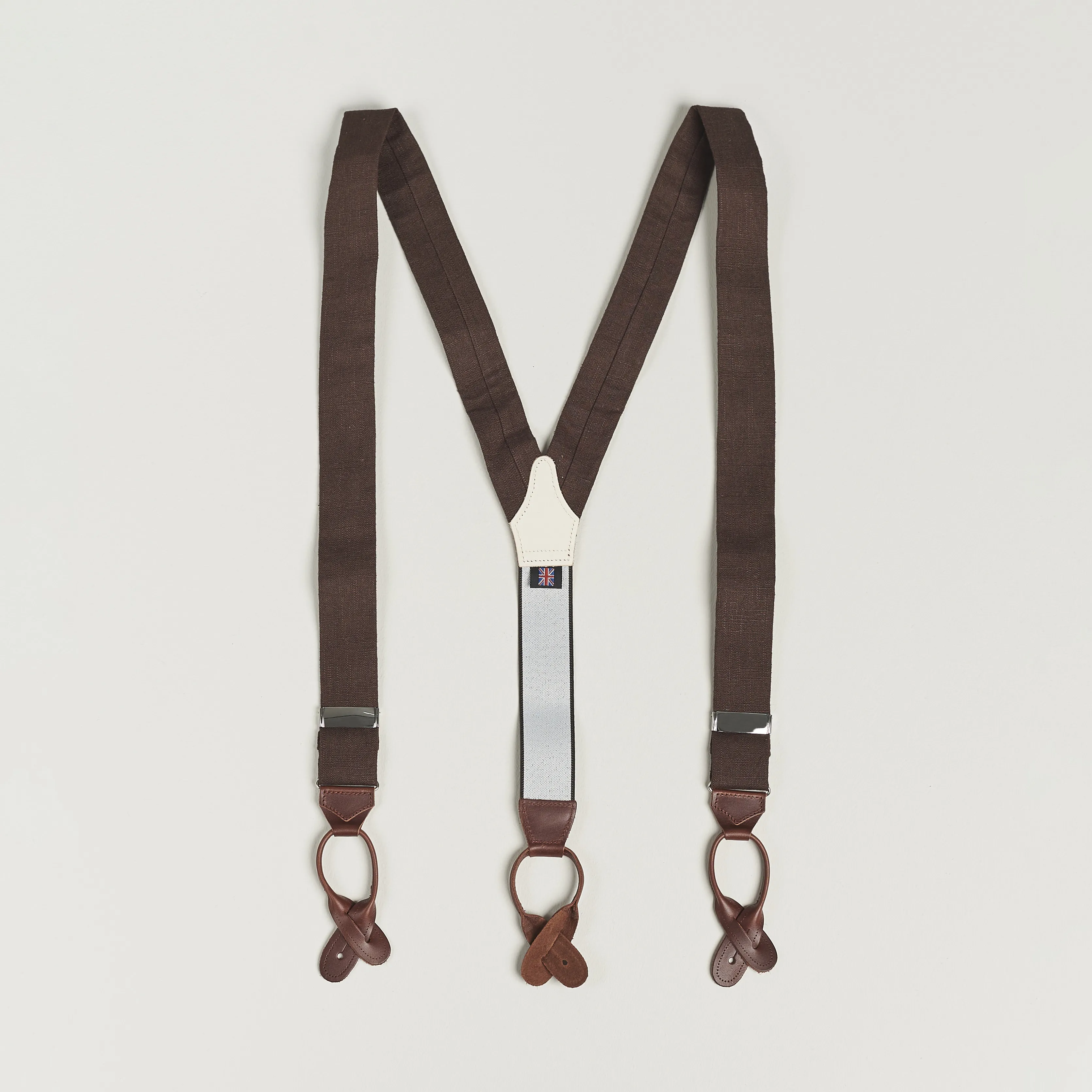 Albert Thurston Linen Braces 38mm Brown