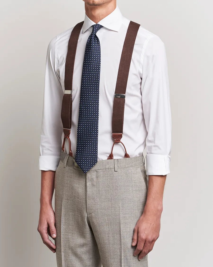 Albert Thurston Linen Braces 38mm Brown