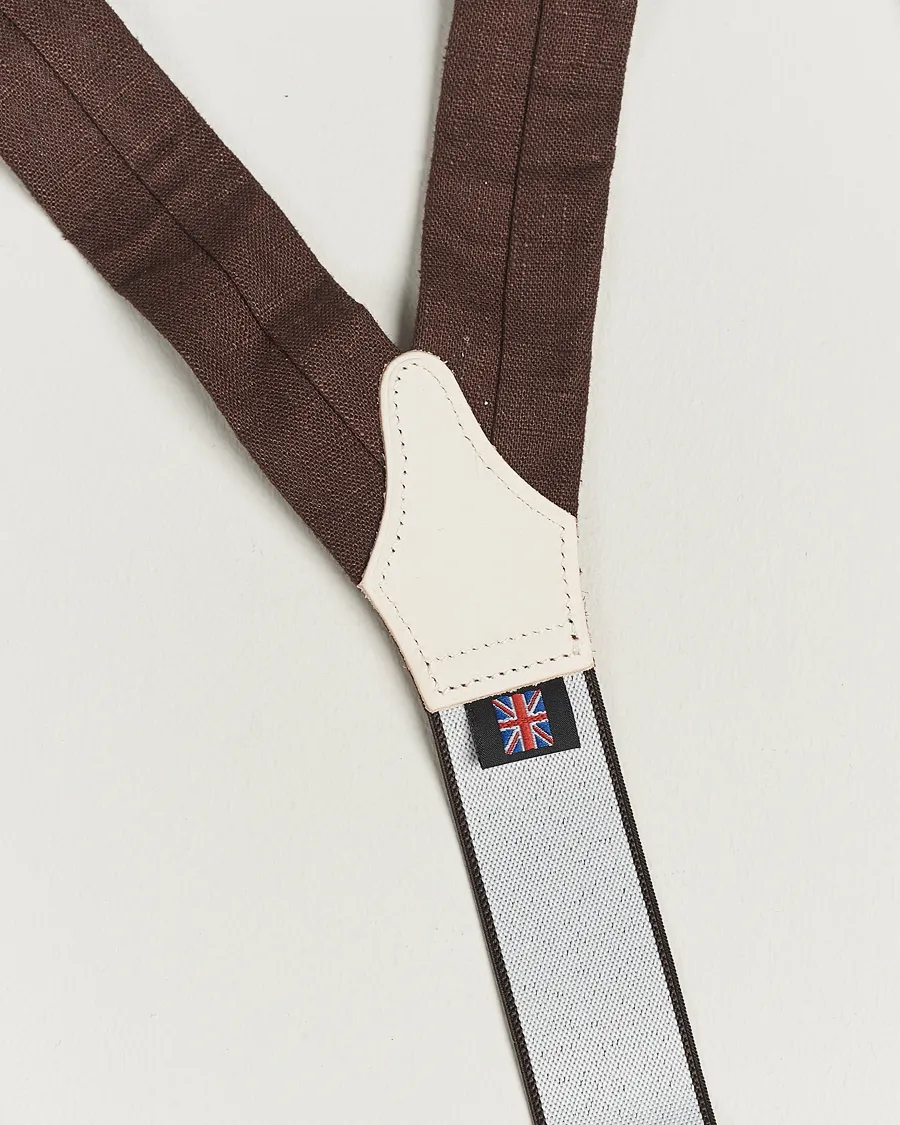 Albert Thurston Linen Braces 38mm Brown
