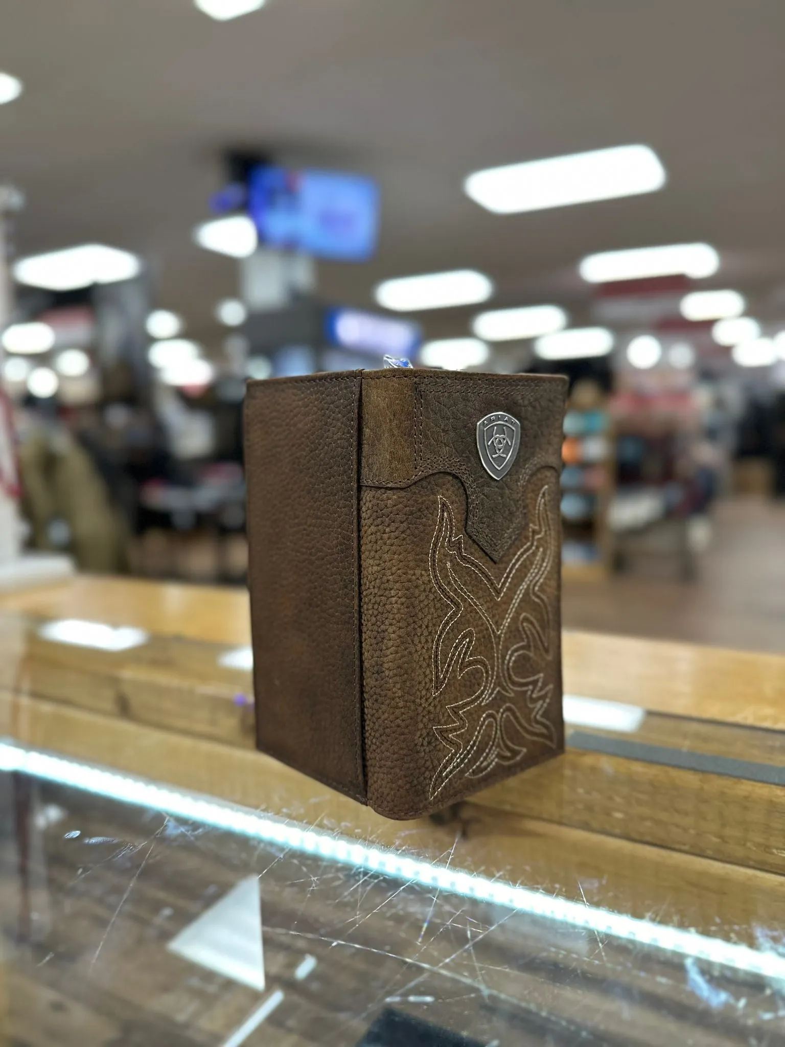 ARIAT RODEO WALLET CHECKBOOK COVER BROWN