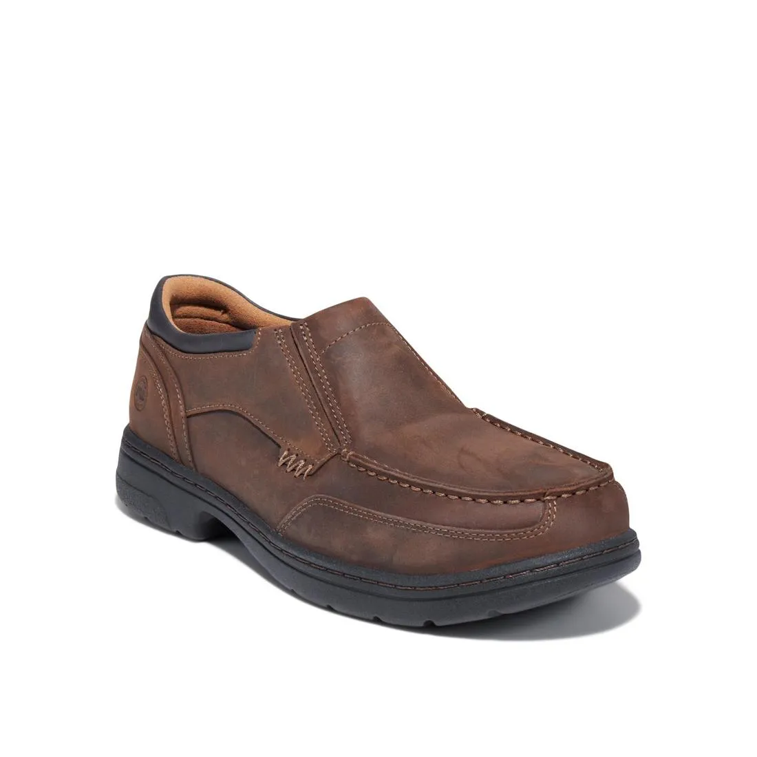 BRANSTON ALLOYTOE MOC TOE SLIPON WORK SHOE BROWN