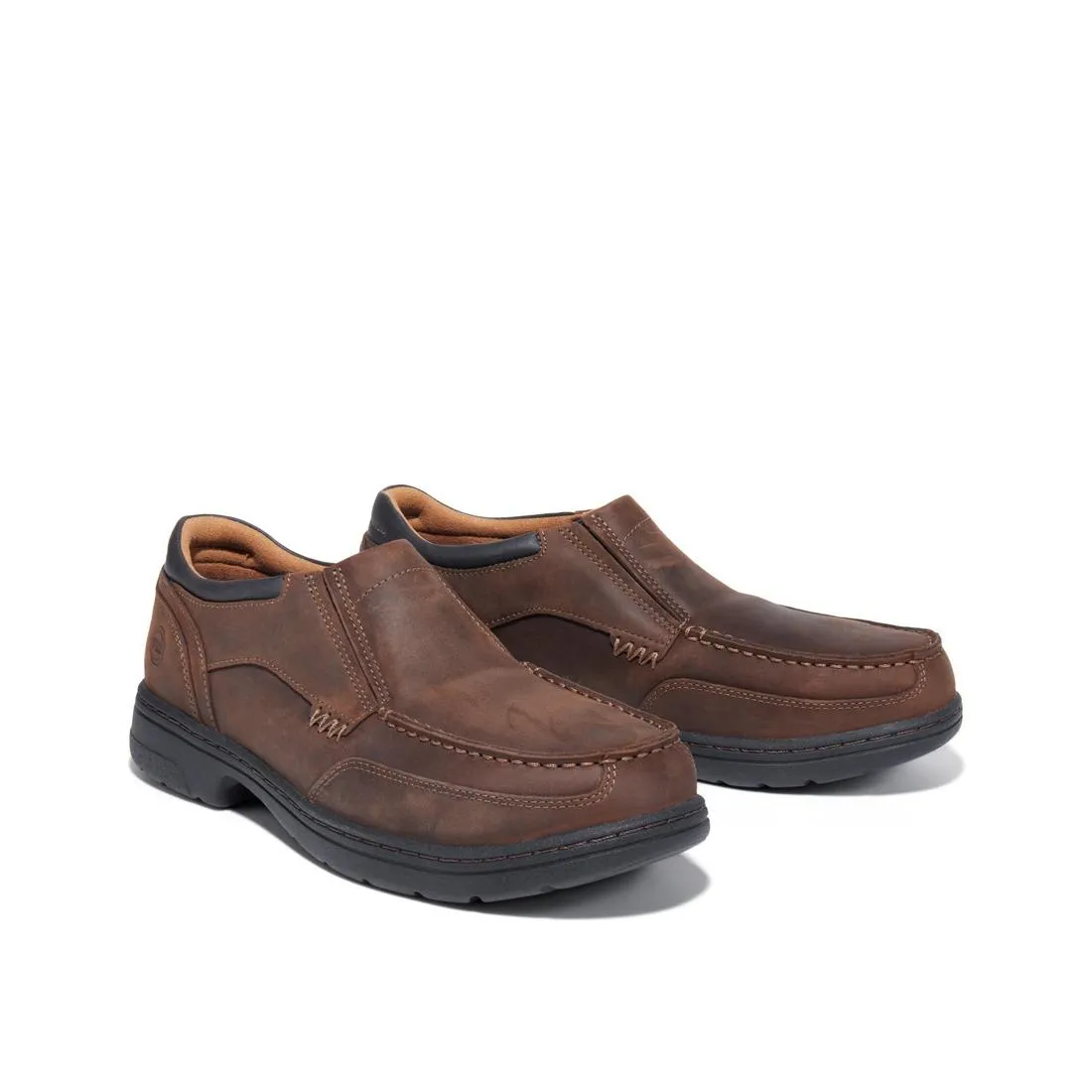BRANSTON ALLOYTOE MOC TOE SLIPON WORK SHOE BROWN
