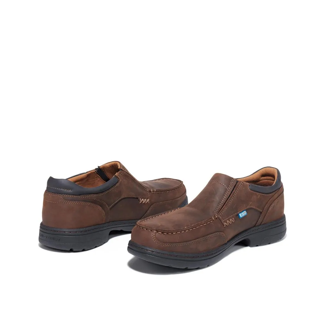 BRANSTON ALLOYTOE MOC TOE SLIPON WORK SHOE BROWN