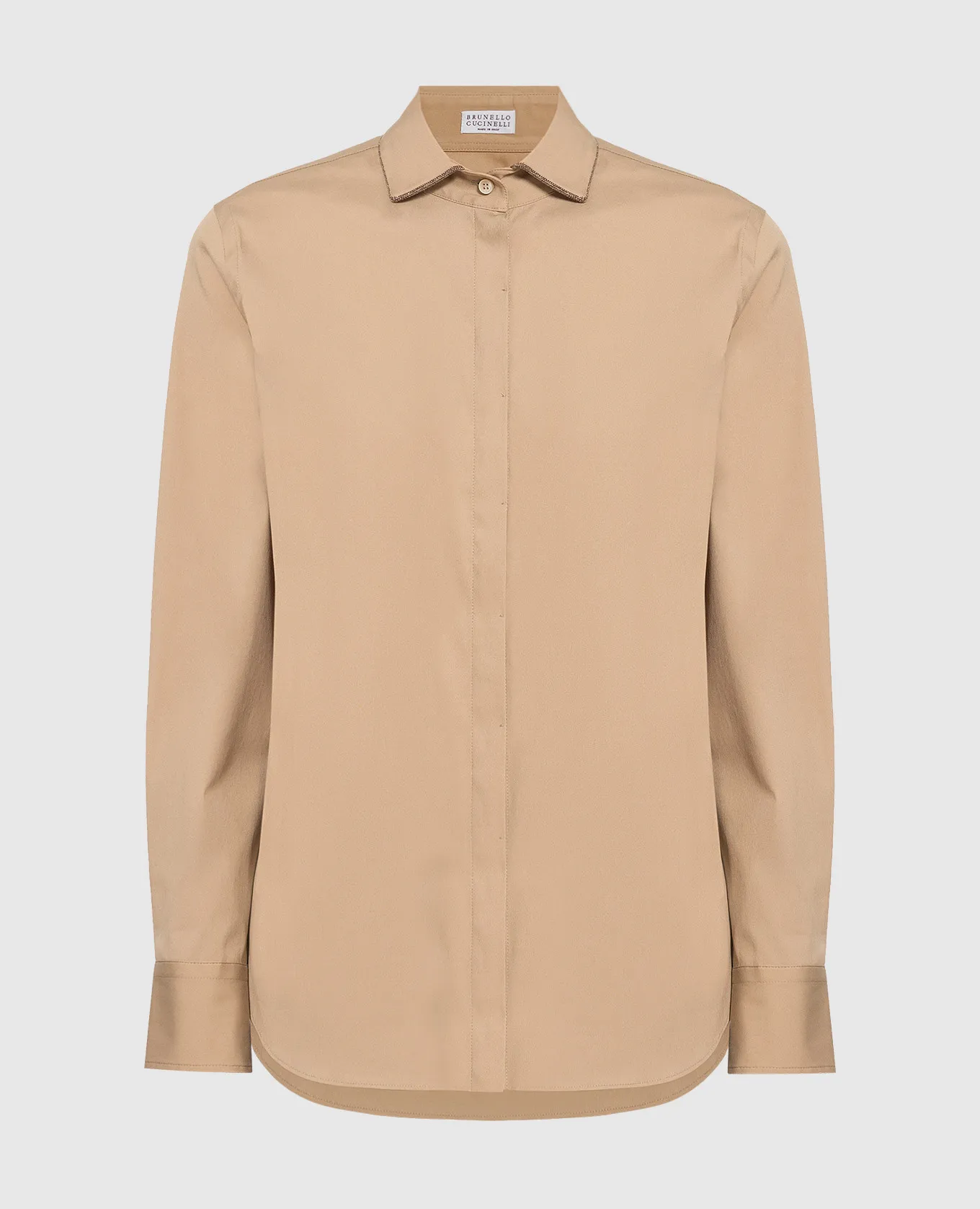 Brunello Cucinelli Brown shirt with monil chain