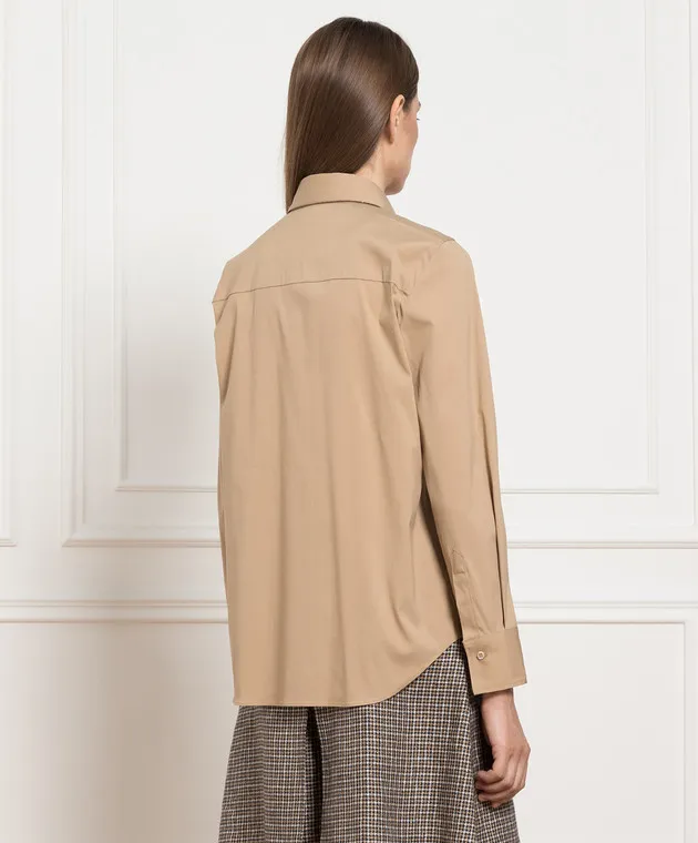 Brunello Cucinelli Brown shirt with monil chain