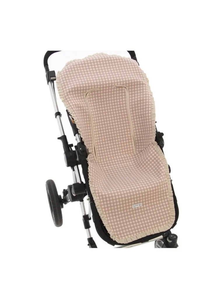 Colchoneta para silla universal en vichy con volante