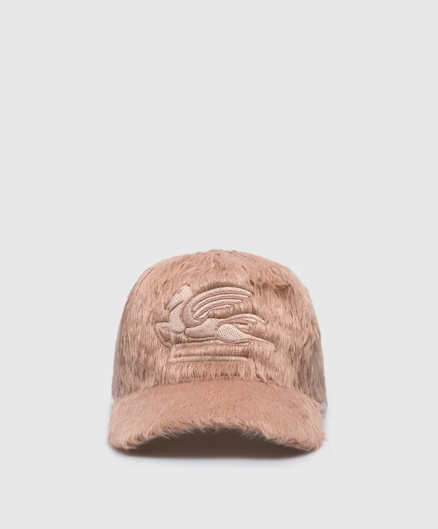 Etro Brown cap with logo emblem embroidery