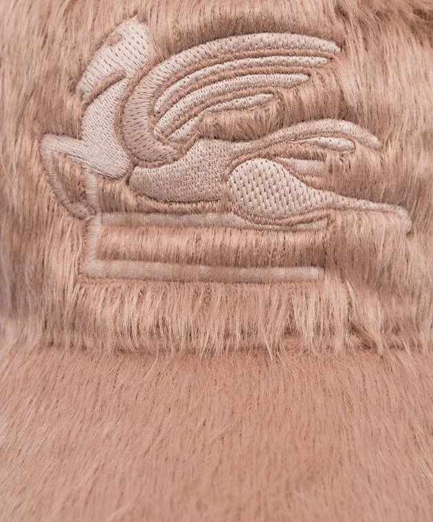 Etro Brown cap with logo emblem embroidery