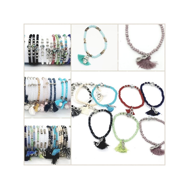 Expositor de pulseras + 500 Pulseras de Moda