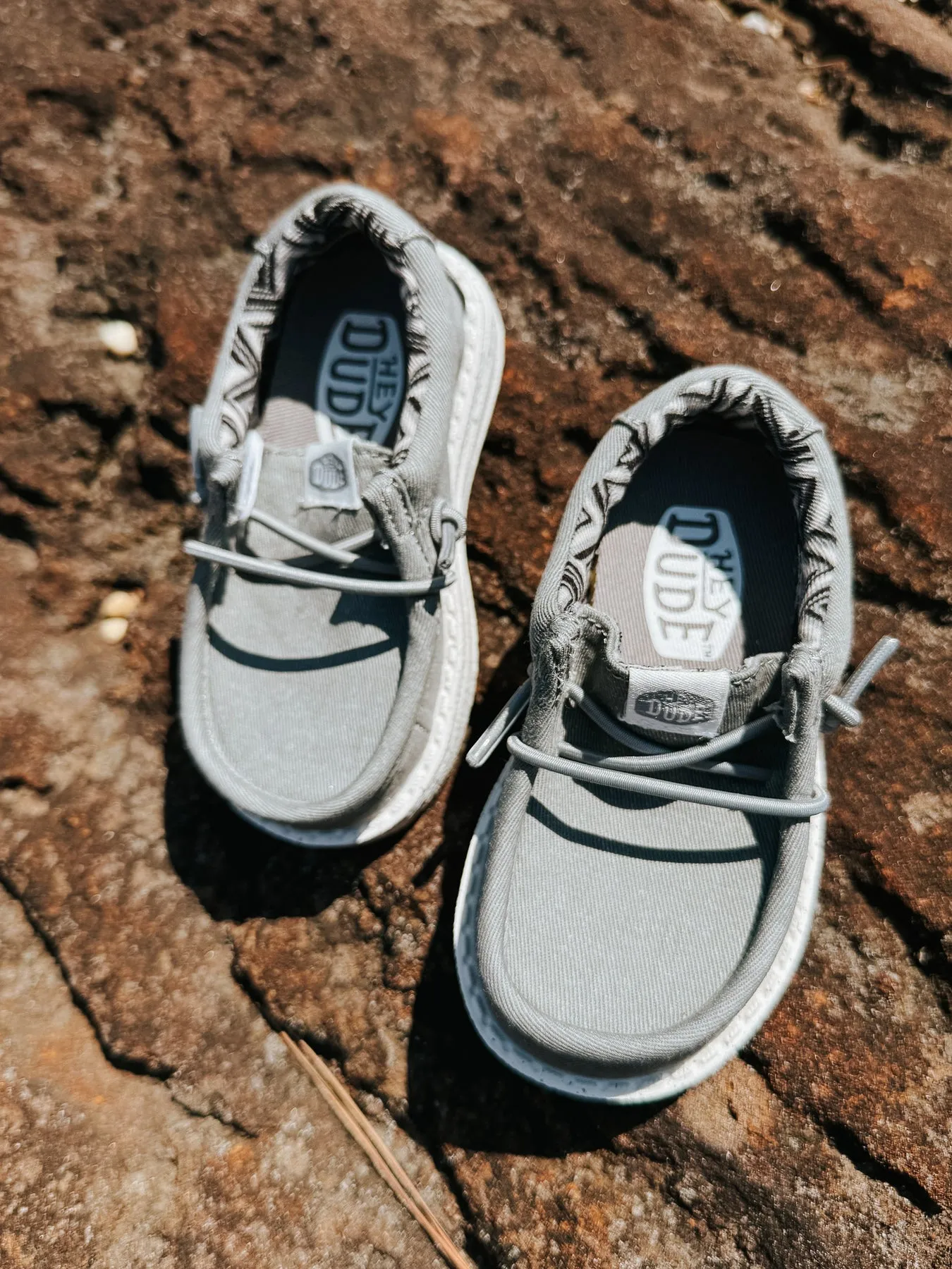 HEY DUDE WALLY TODDLER CANVAS LIGHT GREY