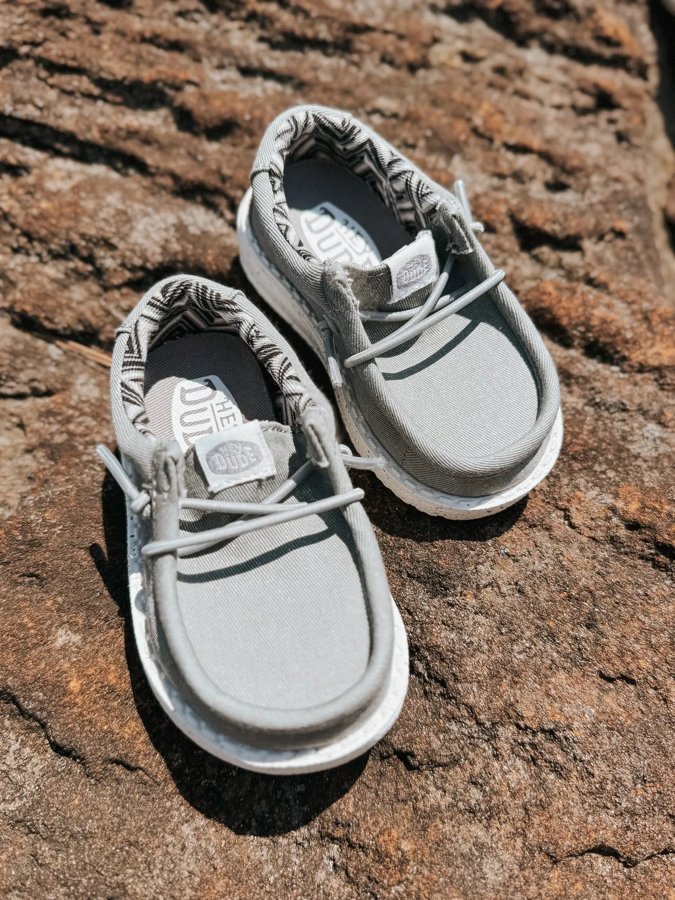 HEY DUDE WALLY TODDLER CANVAS LIGHT GREY