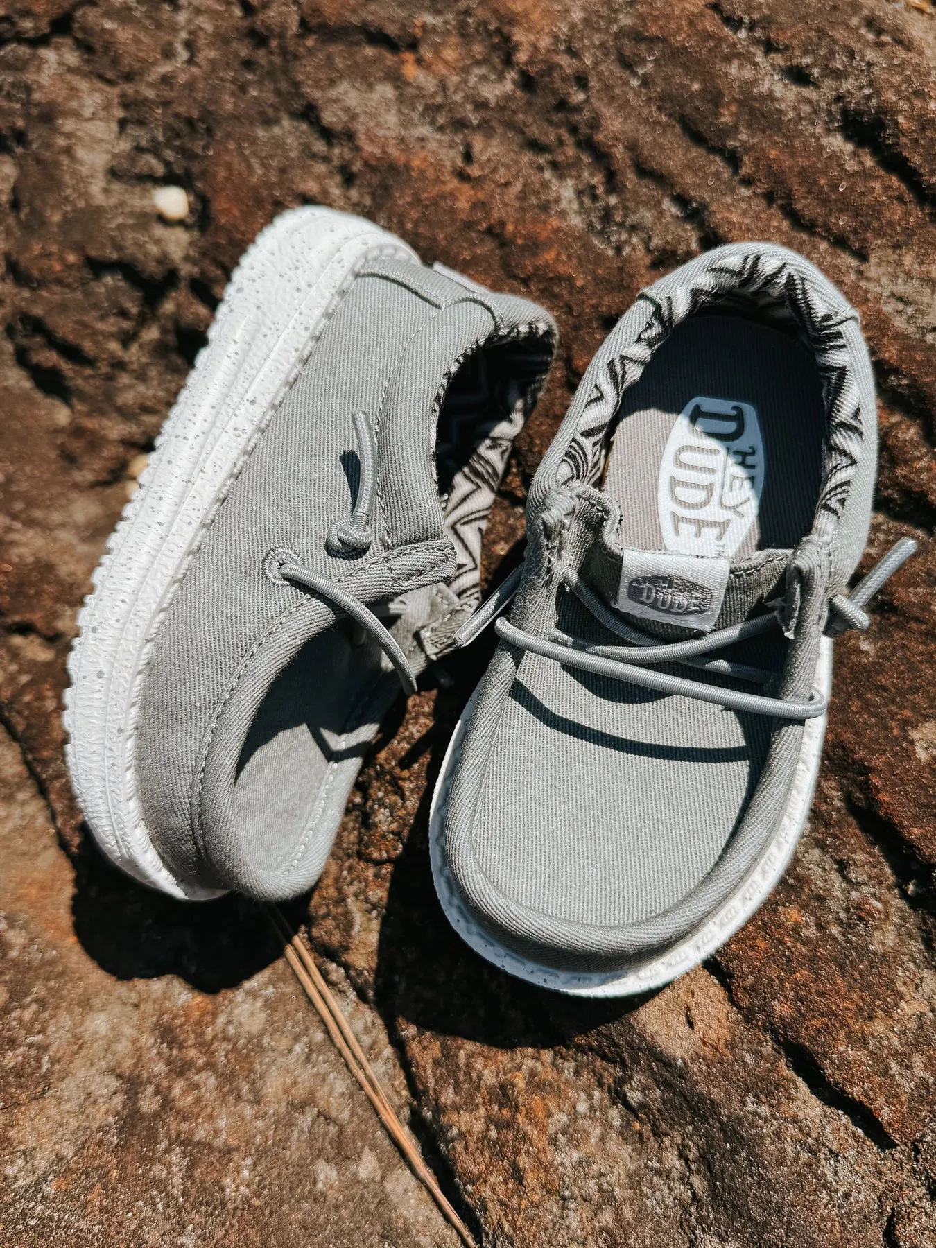 HEY DUDE WALLY TODDLER CANVAS LIGHT GREY