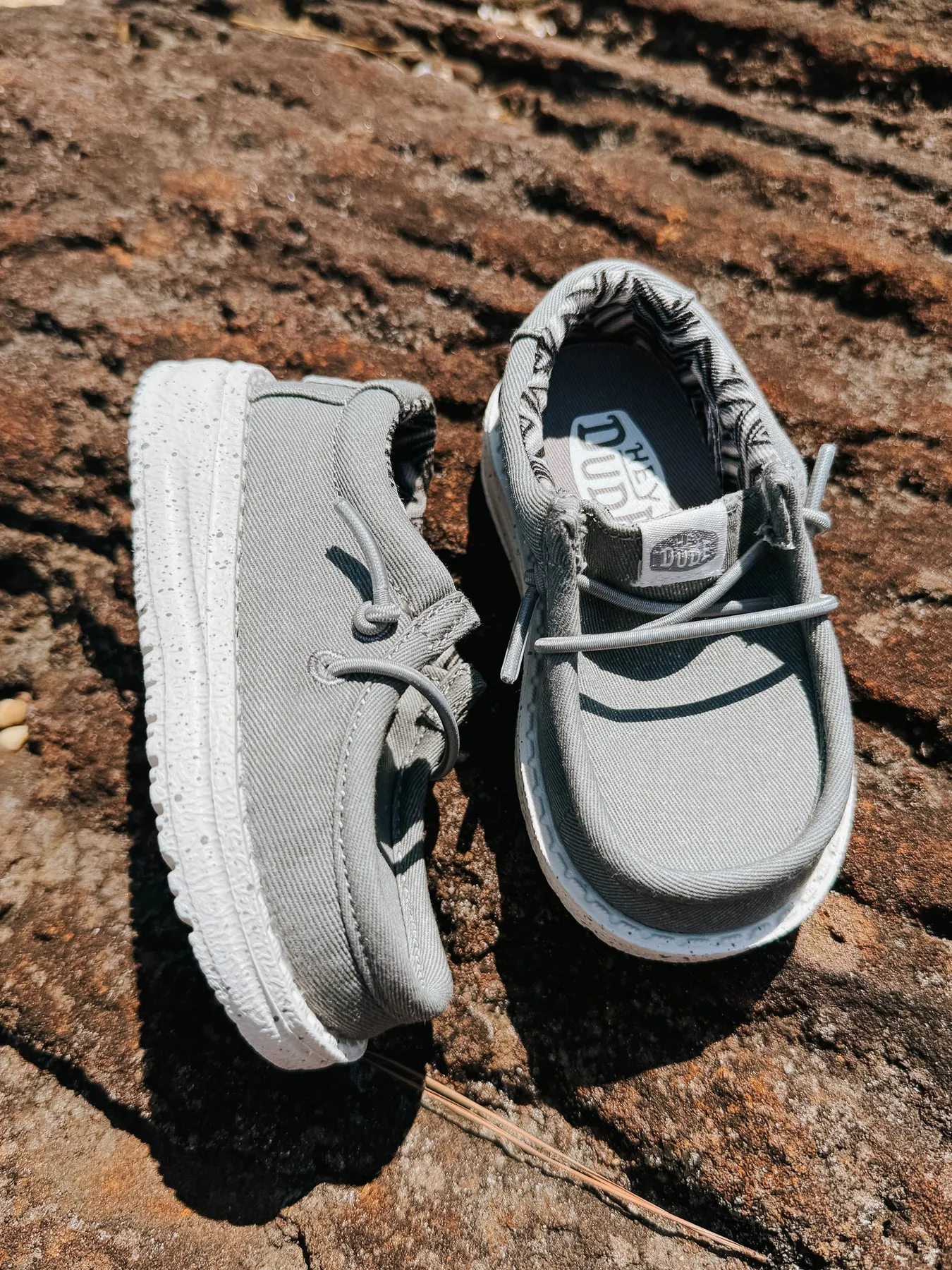 HEY DUDE WALLY TODDLER CANVAS LIGHT GREY