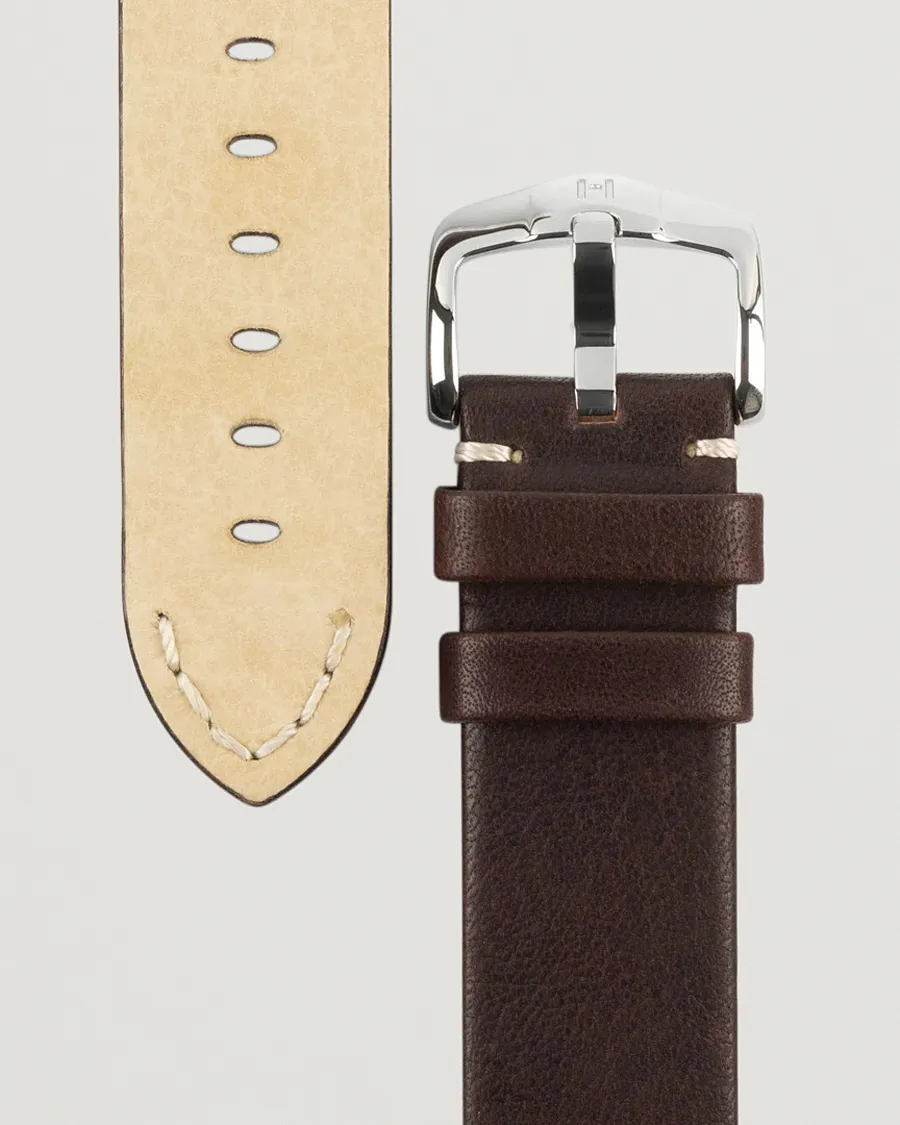 HIRSCH Ranger Retro Leather Watch Strap Brown