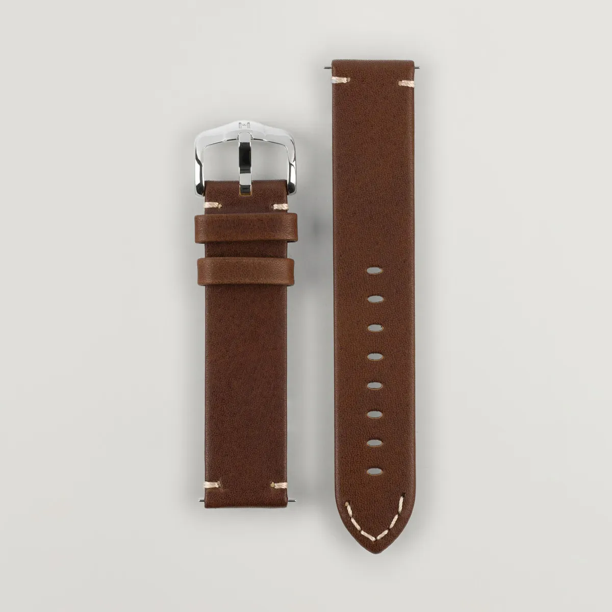 HIRSCH Ranger Retro Leather Watch Strap Golden Brown