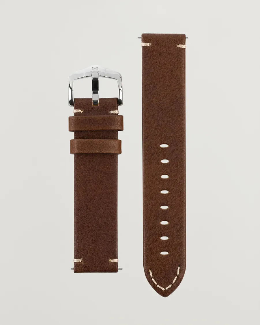 HIRSCH Ranger Retro Leather Watch Strap Golden Brown