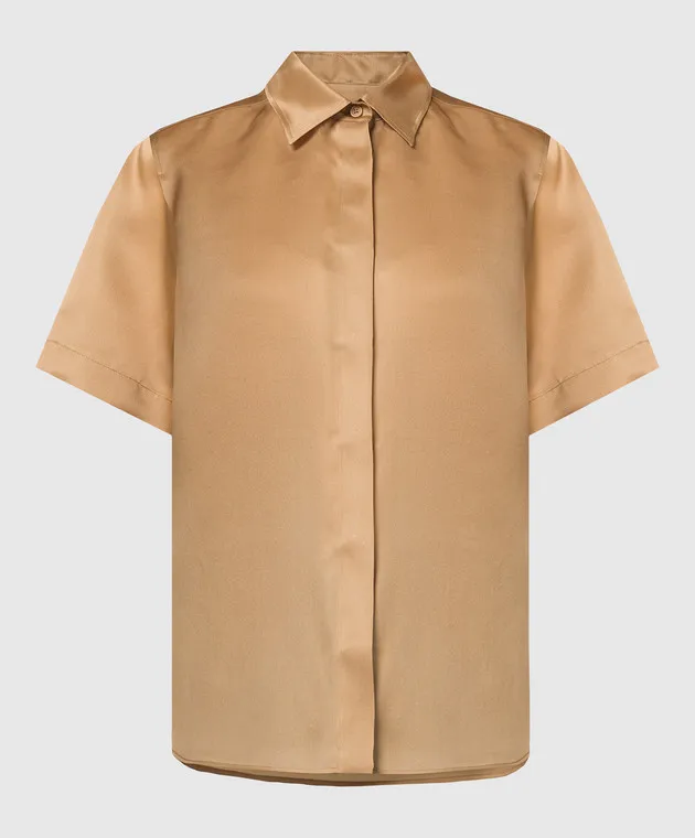 Max Mara ACANTO brown silk blouse