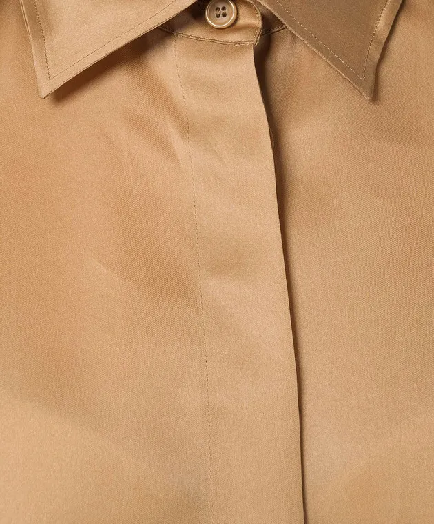 Max Mara ACANTO brown silk blouse