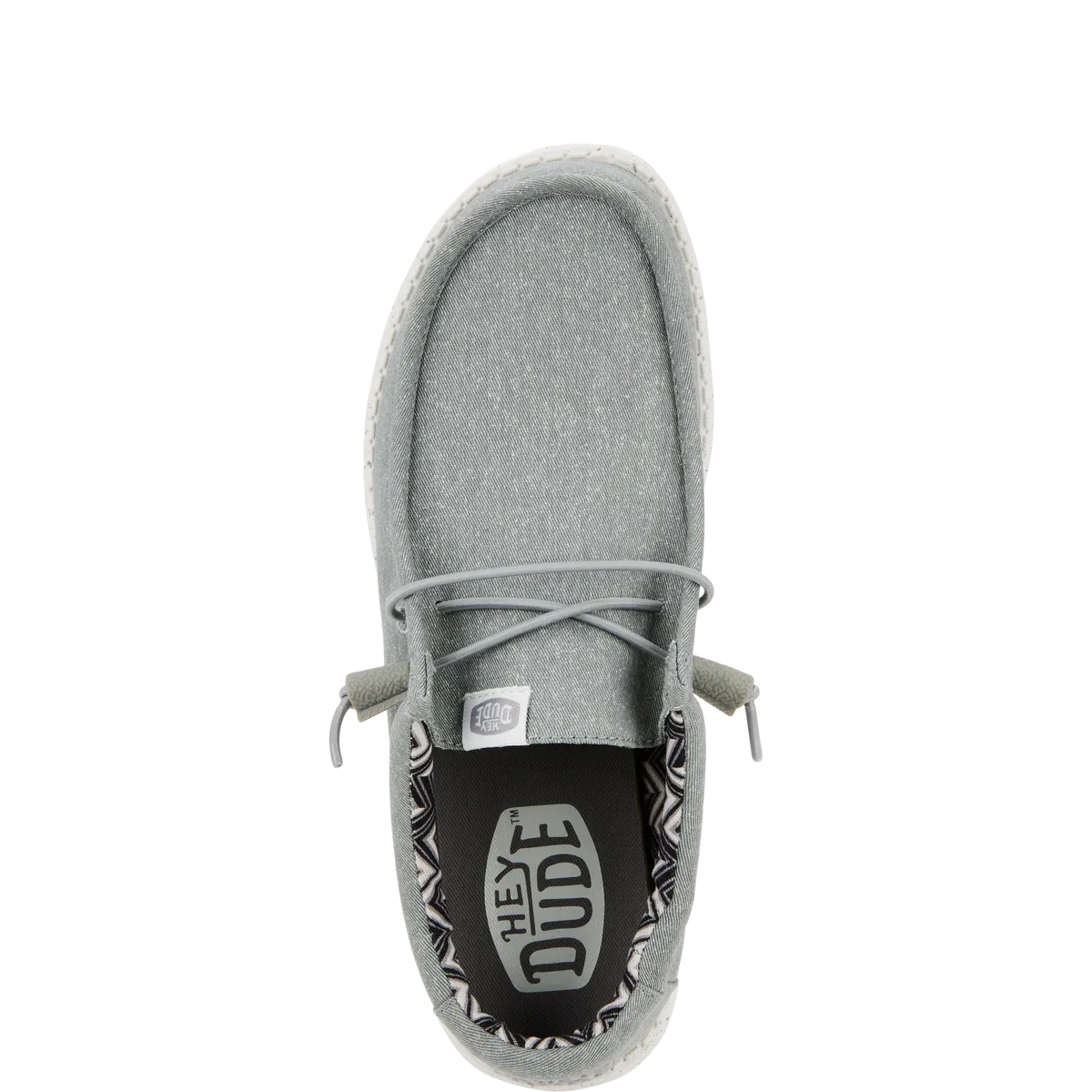 MEN'S HEY DUDE WALLY STRETCH CANVAS LIGHT GREY