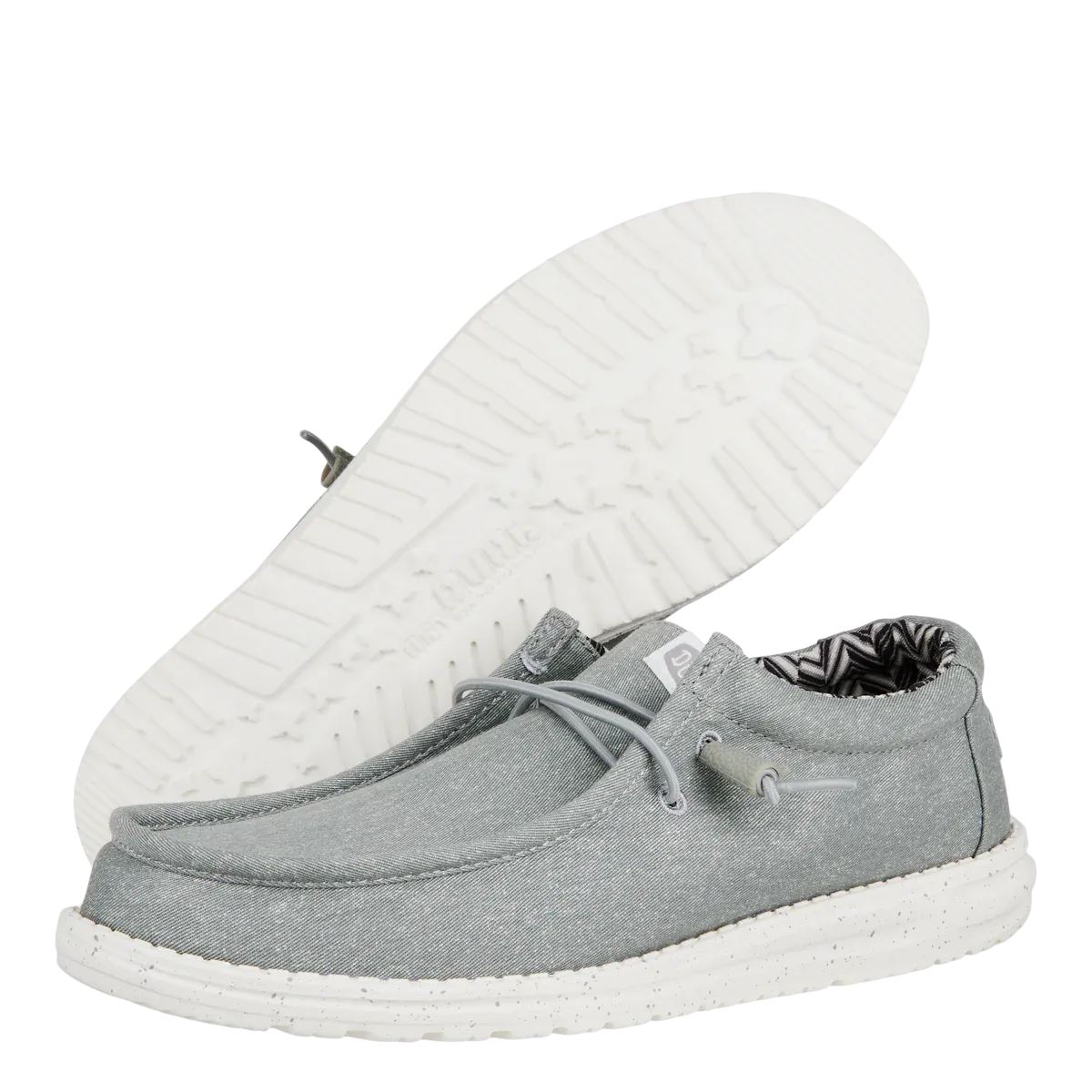 MEN'S HEY DUDE WALLY STRETCH CANVAS LIGHT GREY