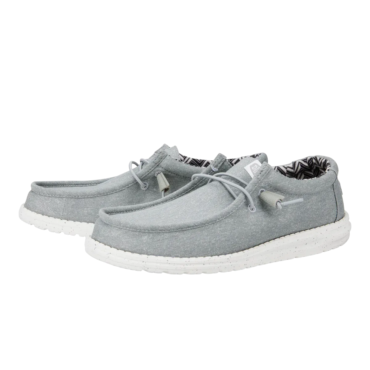 MEN'S HEY DUDE WALLY STRETCH CANVAS LIGHT GREY