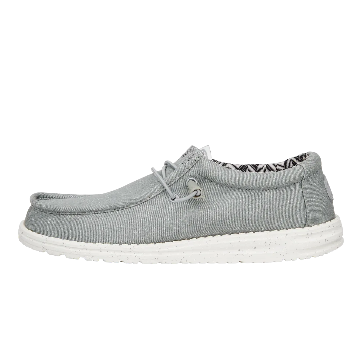 MEN'S HEY DUDE WALLY STRETCH CANVAS LIGHT GREY