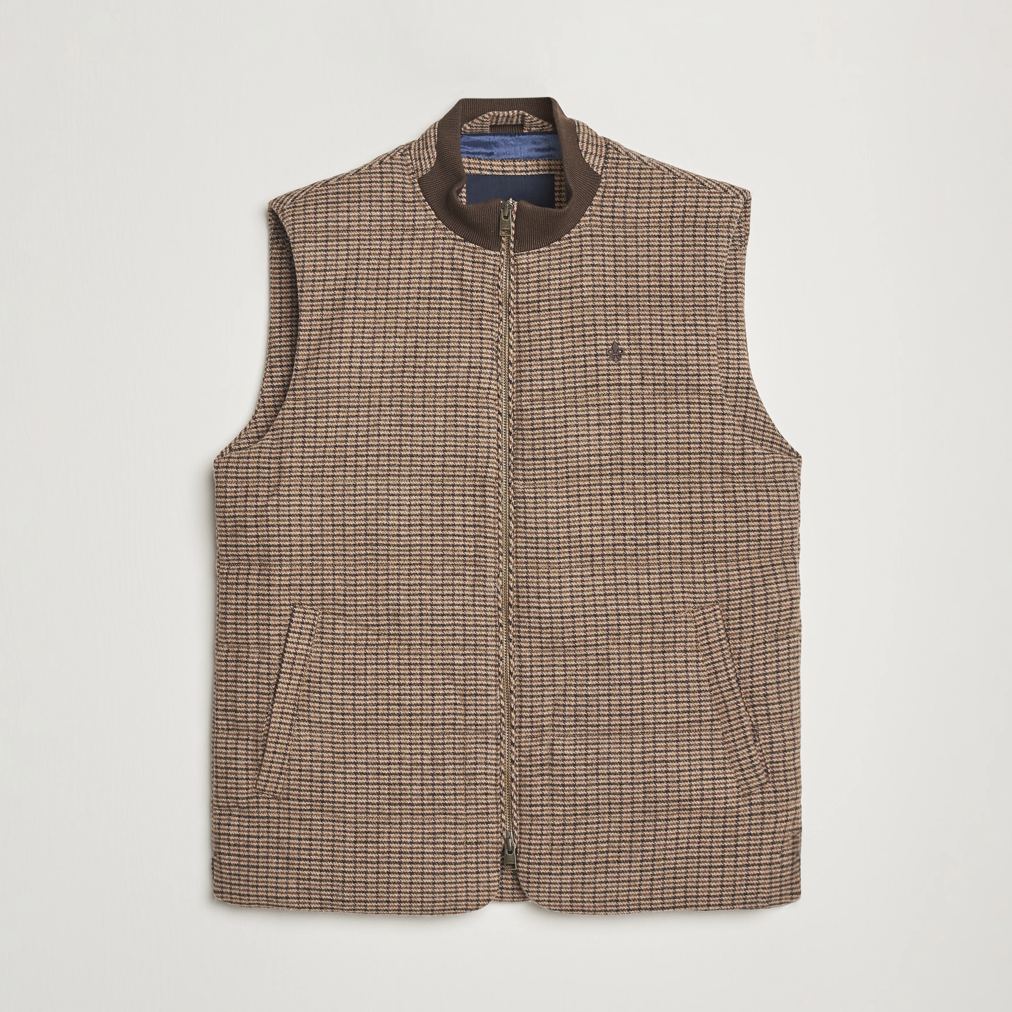 Morris Welch Wool Gilet Brown