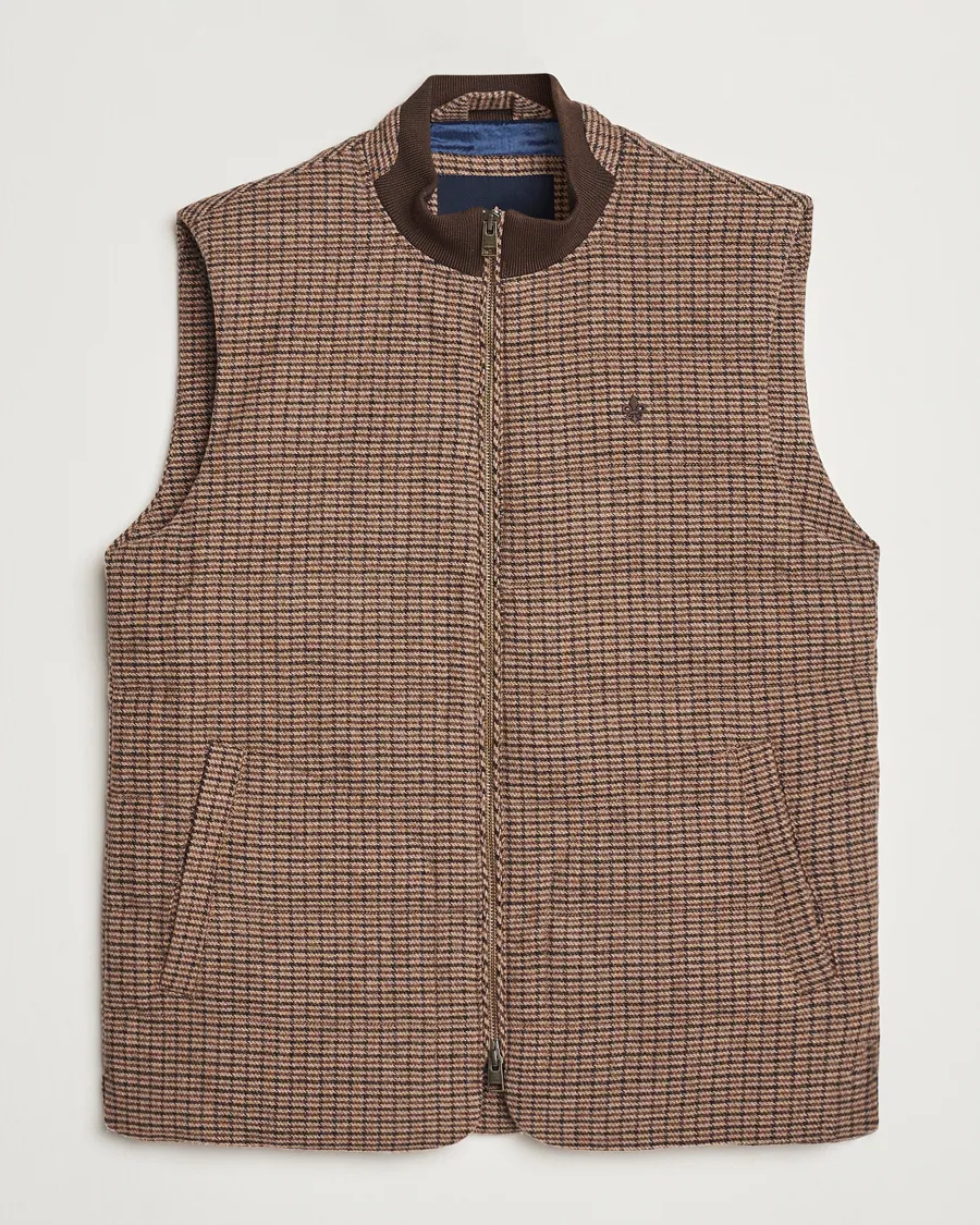 Morris Welch Wool Gilet Brown