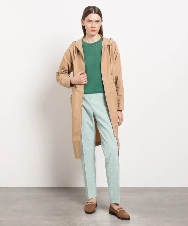 Peserico Brown cloak with monil chain
