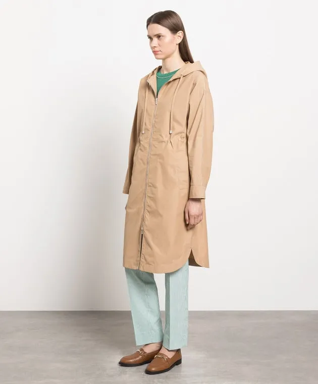 Peserico Brown cloak with monil chain