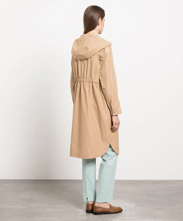 Peserico Brown cloak with monil chain