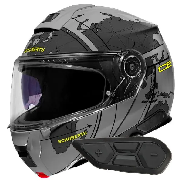 SCHUBERTH C5 GLOBE GREY + KIT BLUETOOTH SC2 C5  E2 
