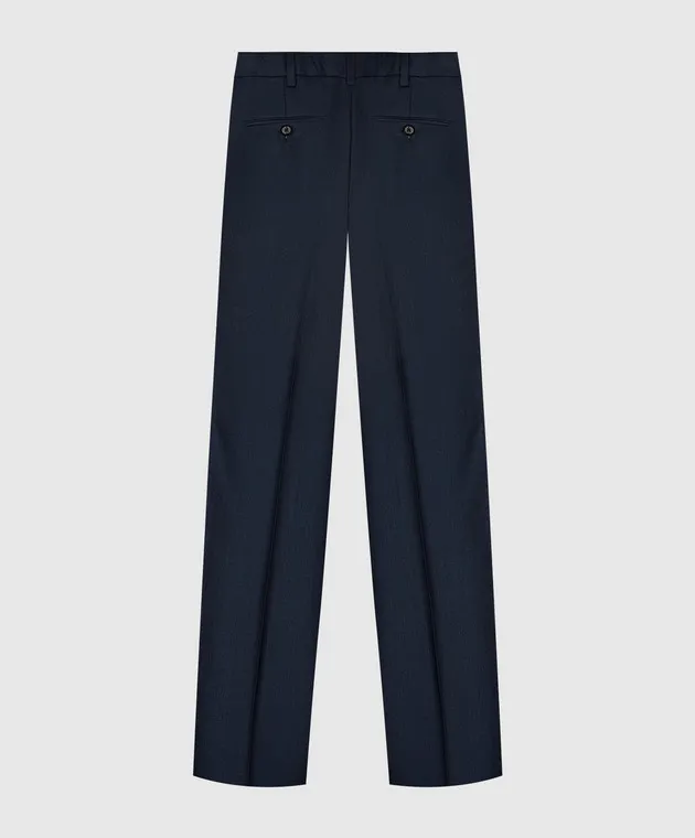 Stefano Ricci Children's blue pants made of wool and cashmere