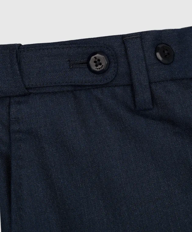 Stefano Ricci Children's blue pants made of wool and cashmere