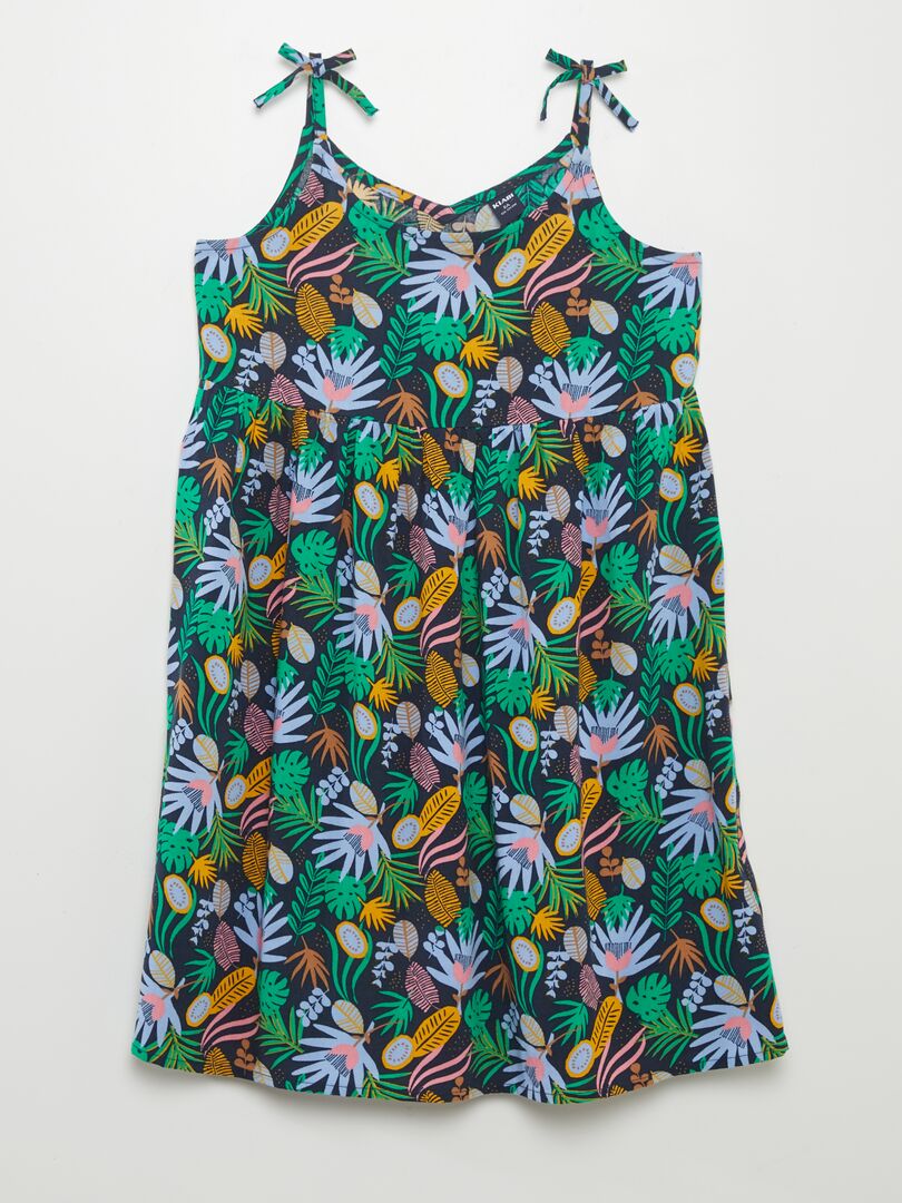 VESTIDO CON ESTAMPADO  AZUL