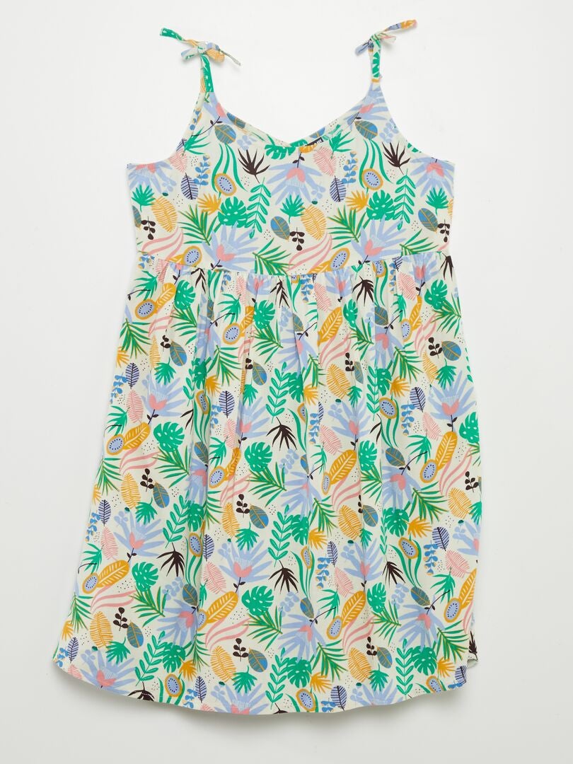 VESTIDO CON ESTAMPADO  BLANCO