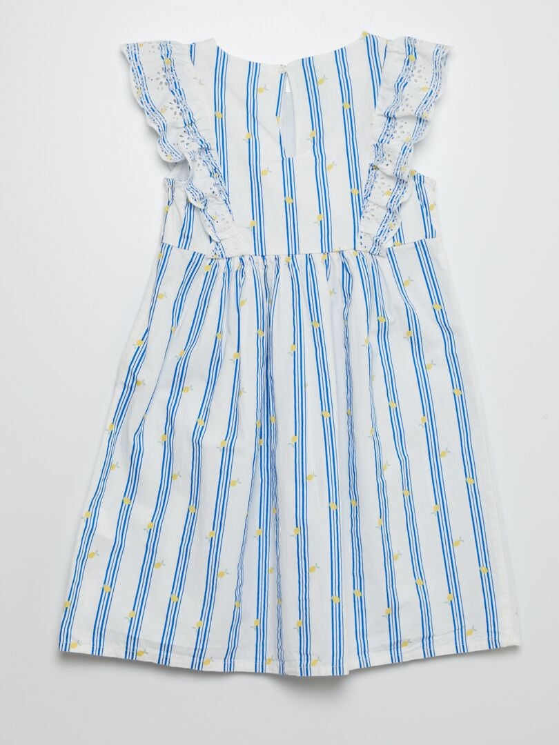 VESTIDO CON VOLANTES  AZUL