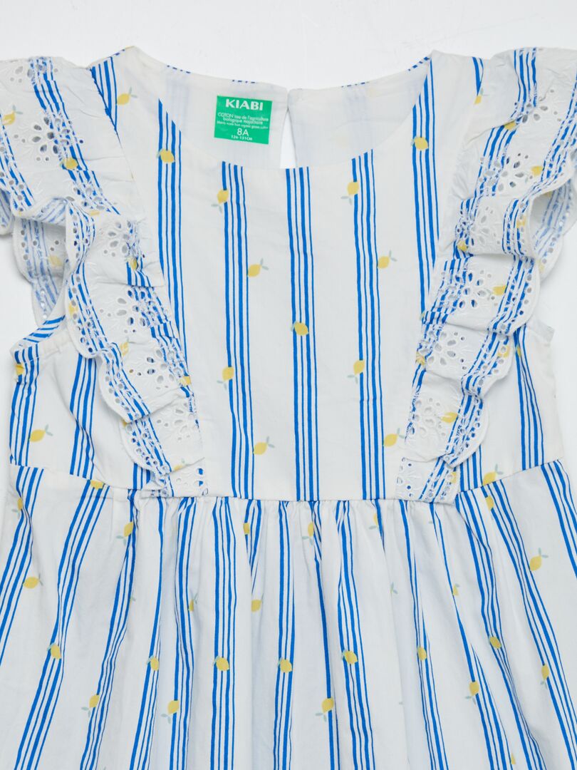 VESTIDO CON VOLANTES  AZUL