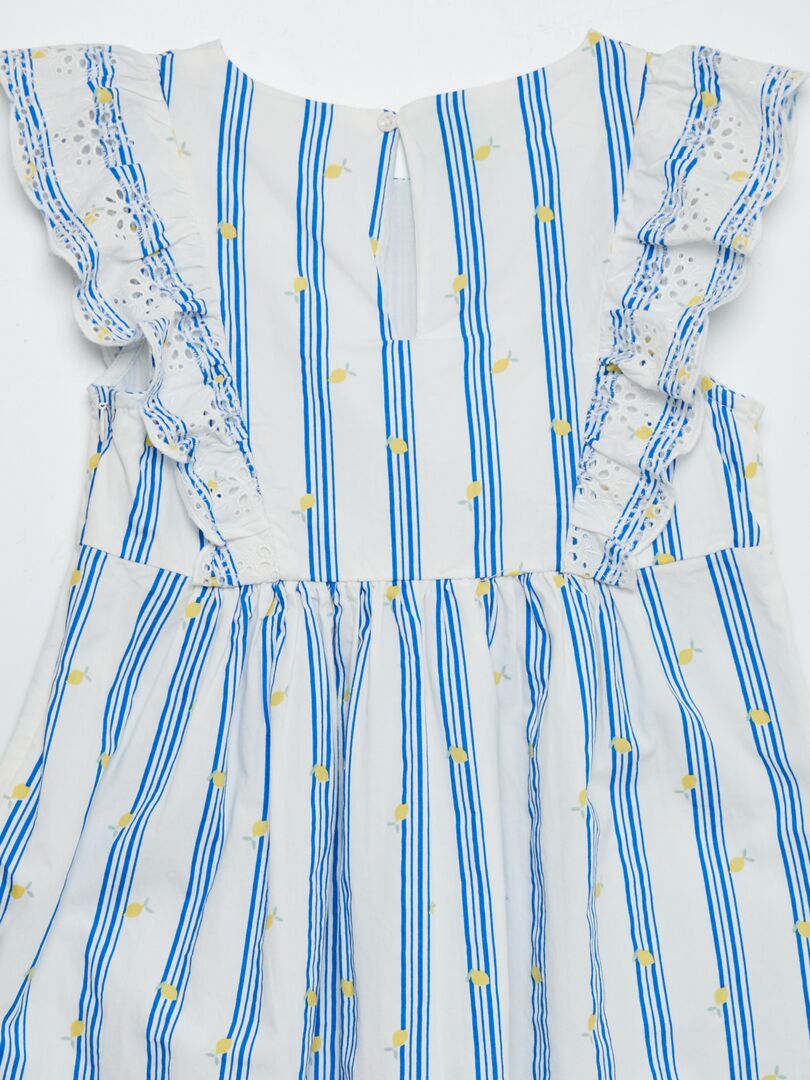 VESTIDO CON VOLANTES  AZUL