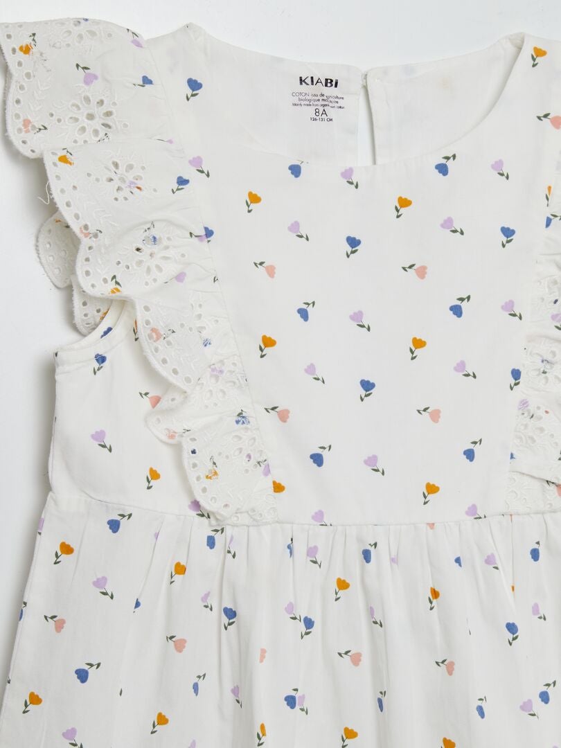 VESTIDO CON VOLANTES  BLANCO