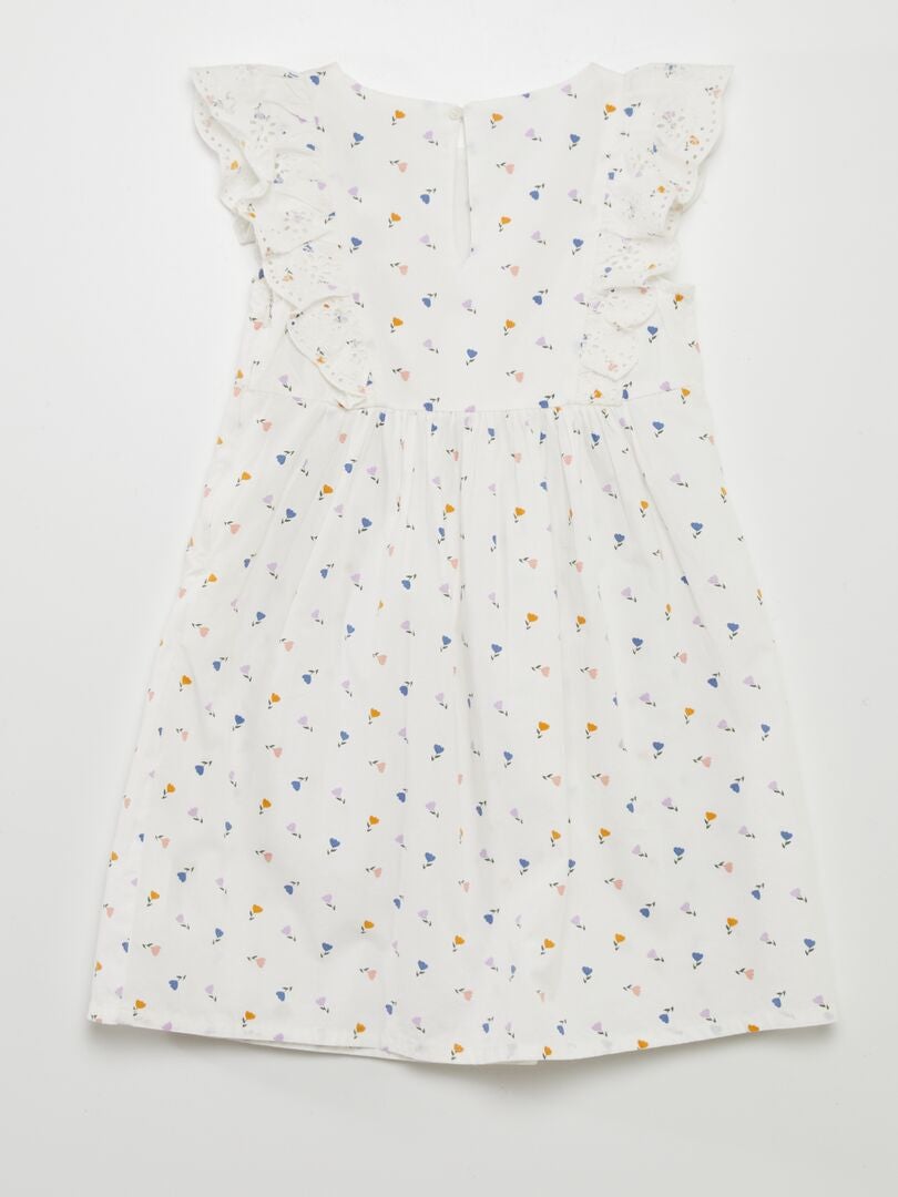 VESTIDO CON VOLANTES  BLANCO