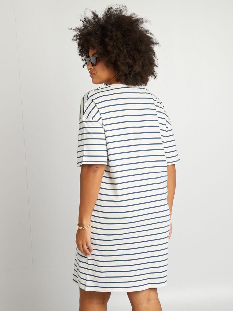 VESTIDO TIPO CAMISETA ANCHO  BLANCO